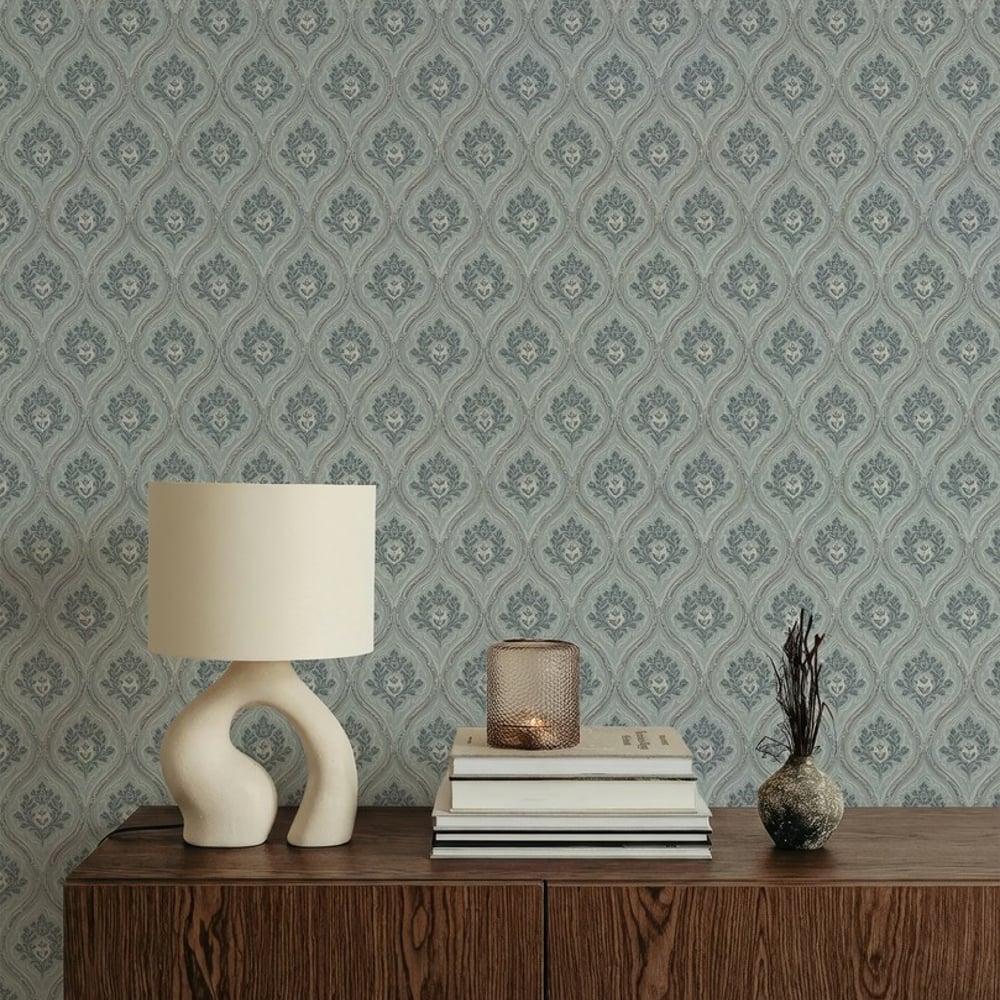 Runar Grey - Wallpaper - Grey - Living room - Geometric - September - Non-Woven