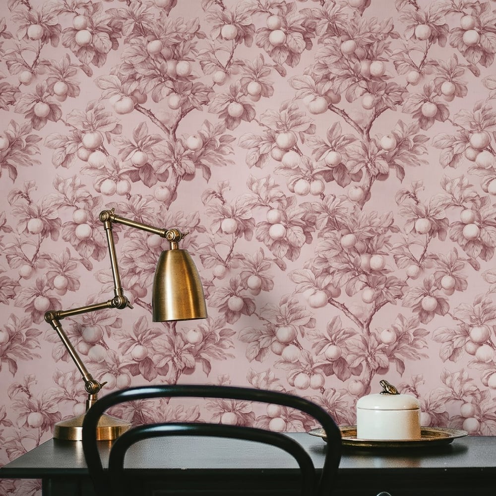 Benedikt Pink - Tapet - Lyserød - Kontor - Træ - September - Non-Woven