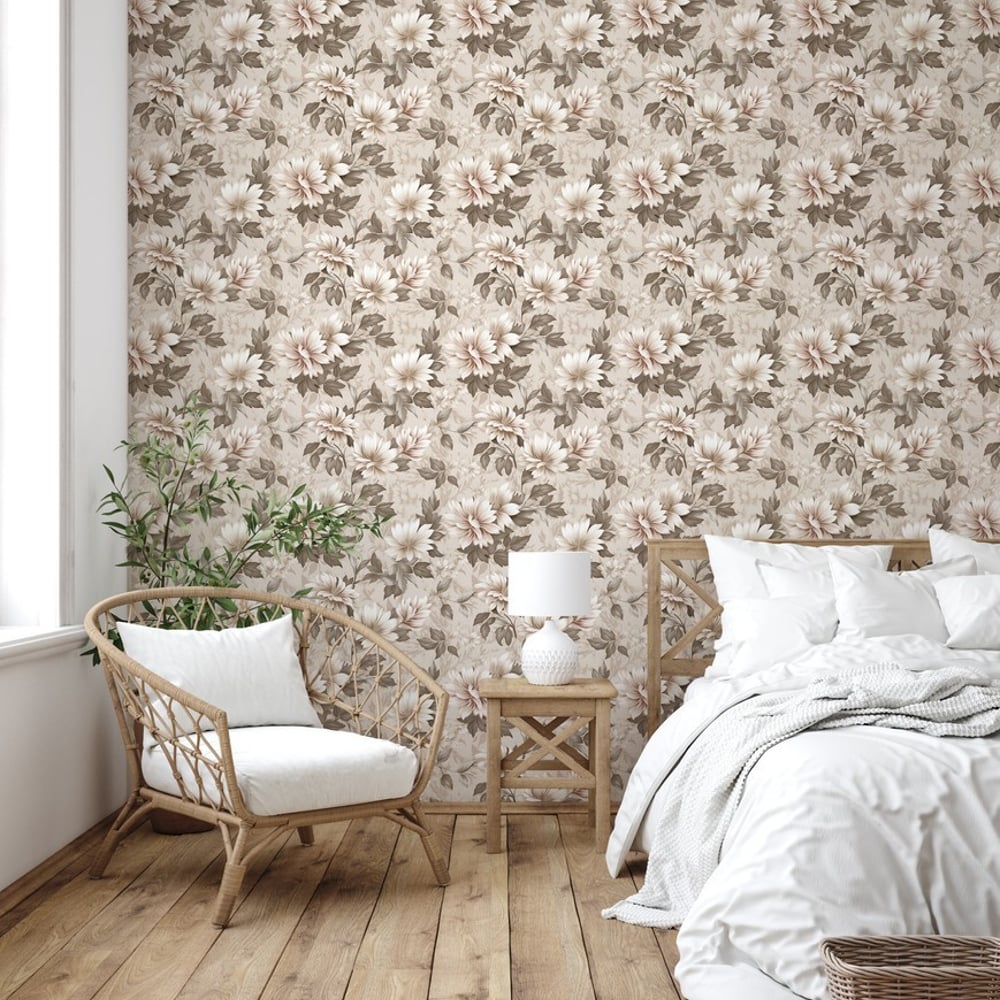 Alma Green - Tapet - Grøn - Soveværelse - Blomstret - Wallpassion - Non-Woven