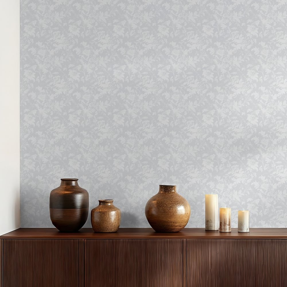 Alba White - Tapet - Hvid - Stue - Blomstret - Wallpassion - Non-Woven