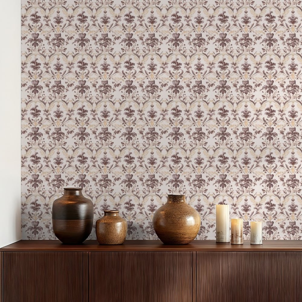 Elena Brown - Papiers peints - Marron - Salon - Floral - Wallpassion - Intissé