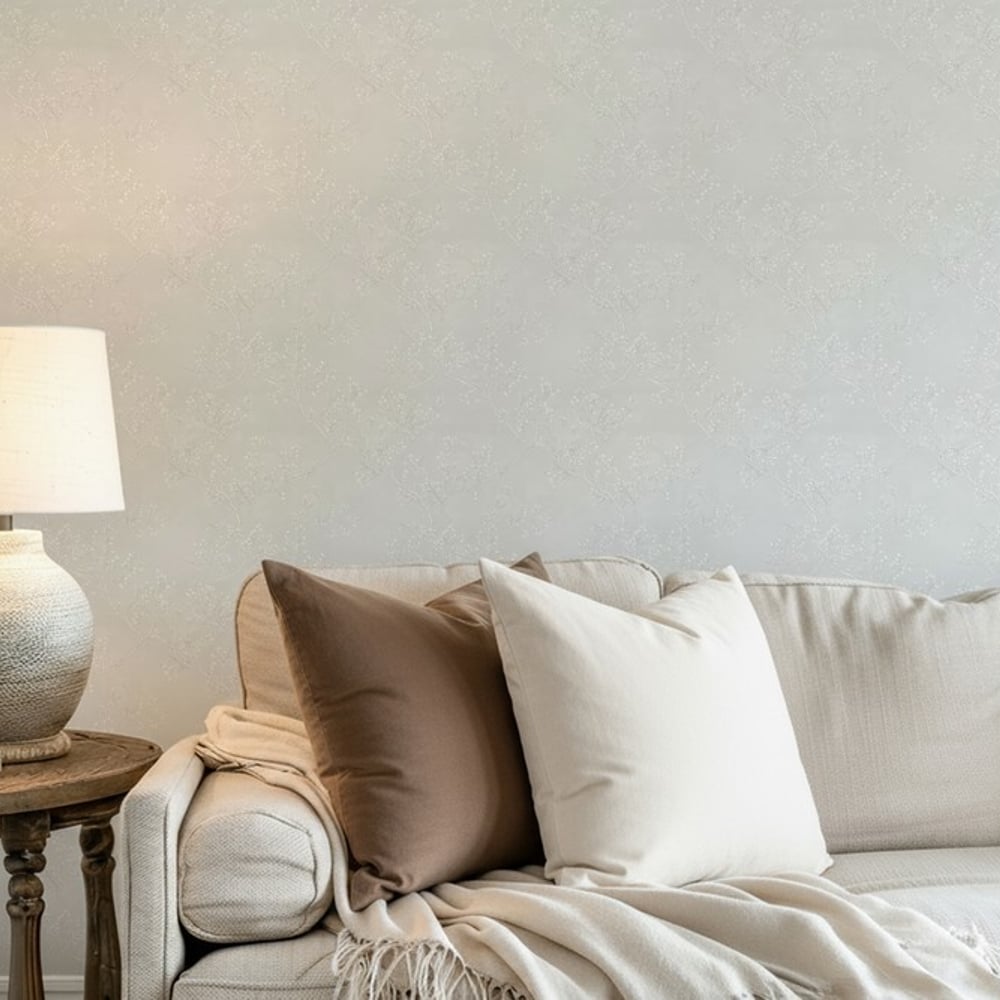 Katrinedal White - Papiers peints - Blanc - Salon - Arbre - Scandza - Intissé