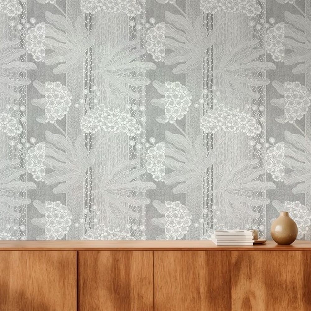 Annie Grey - Papiers peints - Gris - Entrée - Floral - Wallpassion - Intissé