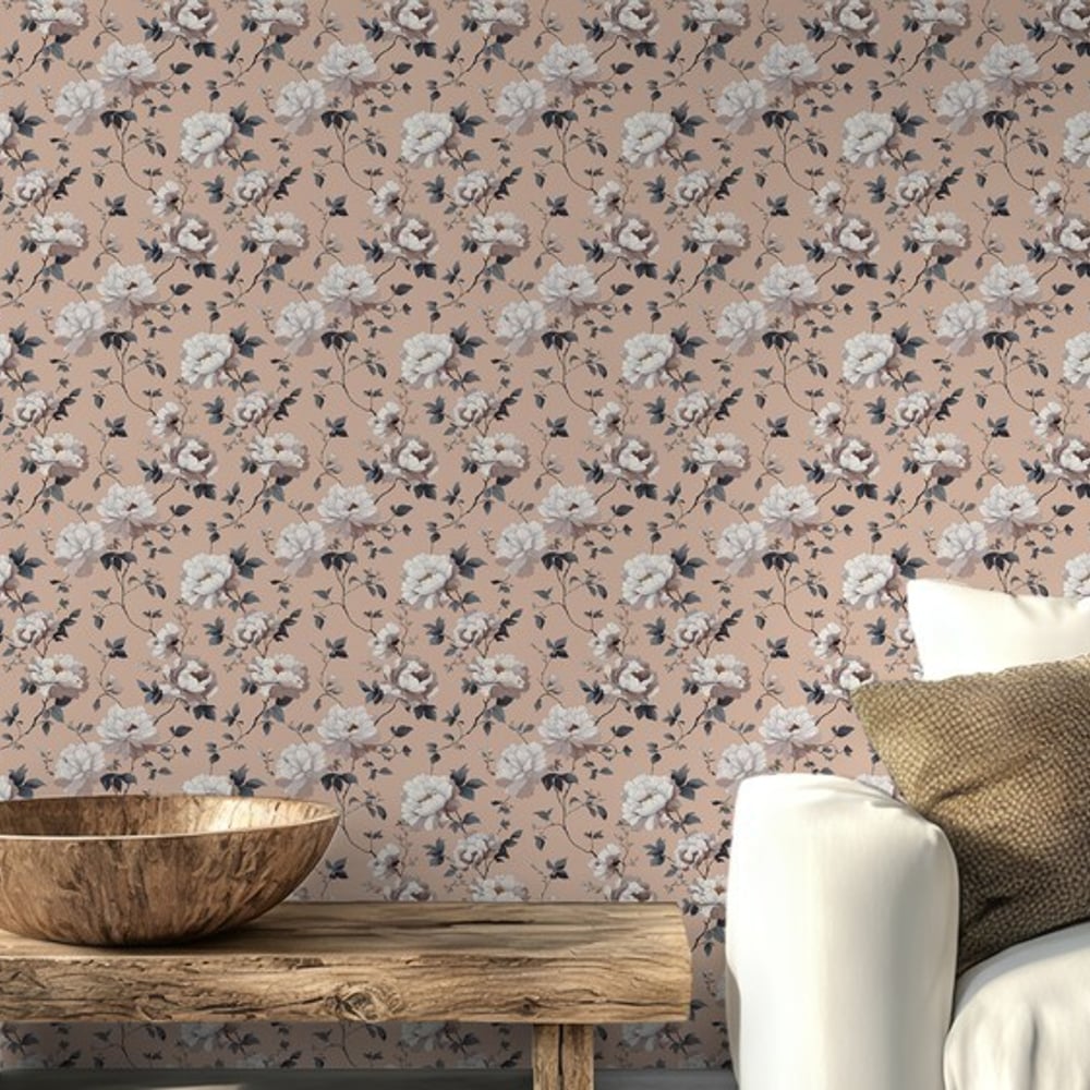 Cordelia Brown - Papiers peints - Marron - Salon - Floral - Scandza - Intissé
