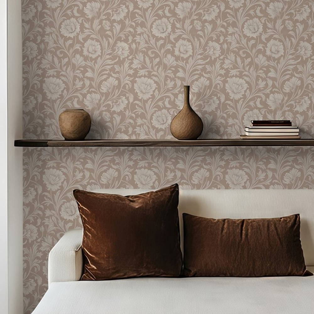 Karen Brown - Papiers peints - Marron - Salon - Floral - September - Intissé