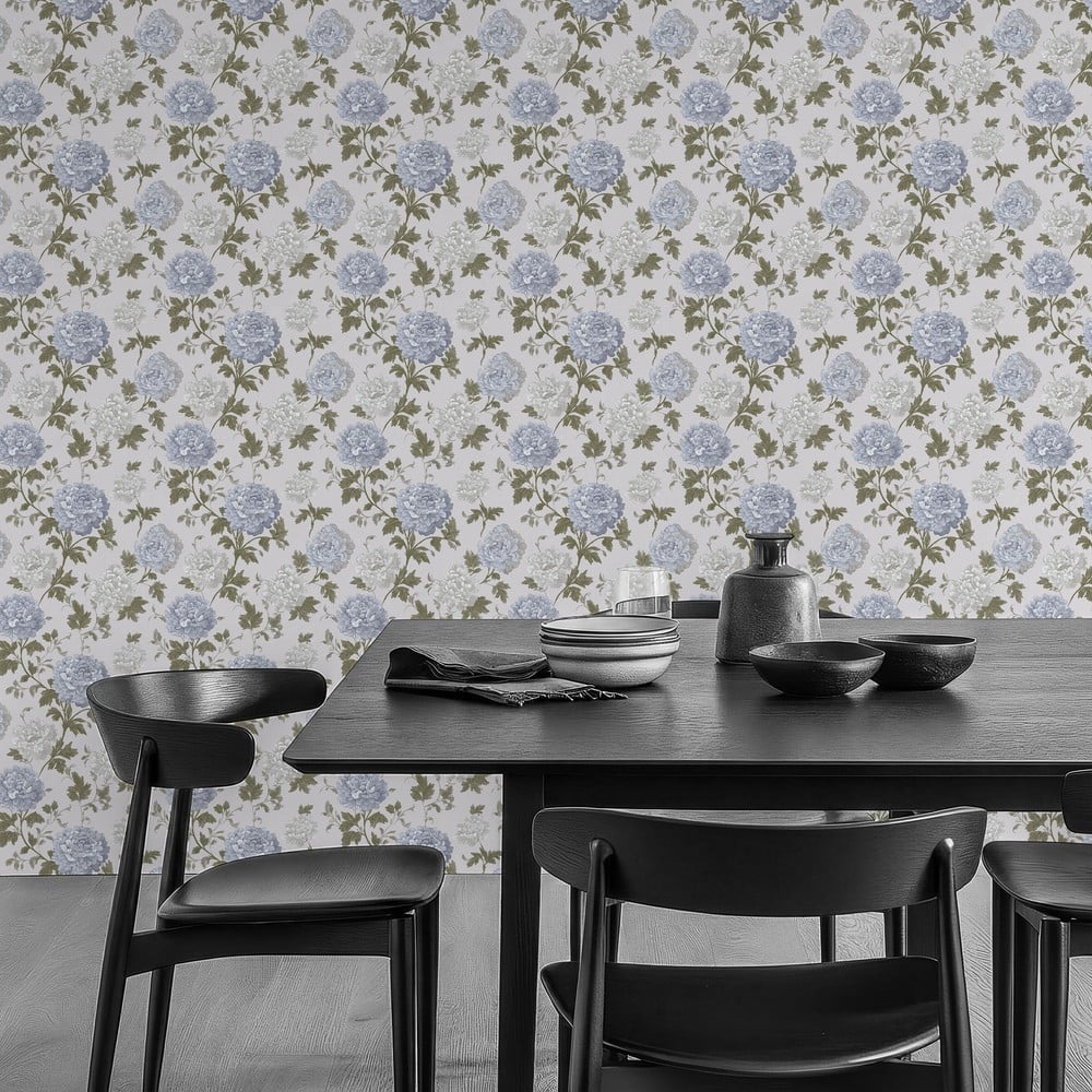 Lilian Grey - Papiers peints - Gris - Cuisine - Floral - September - Intissé