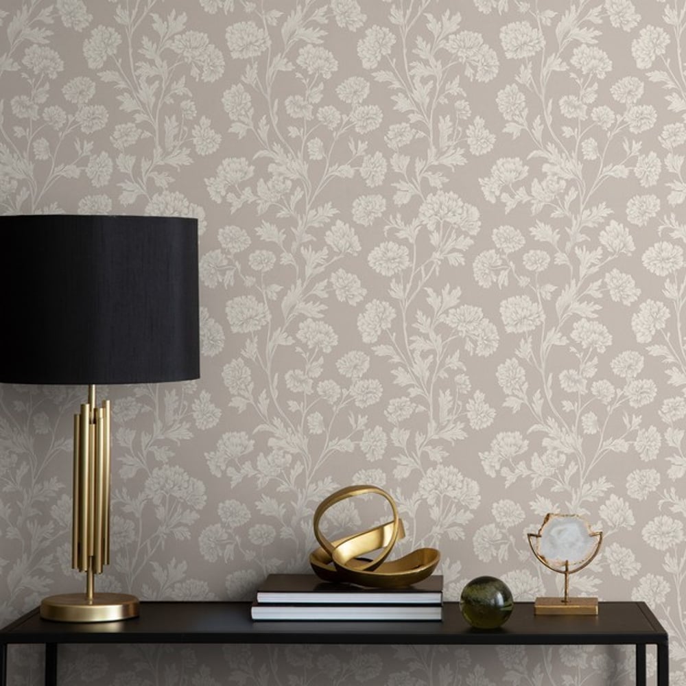 Matheus Grey - Papiers peints - Gris - Entrée - Floral - September - Intissé