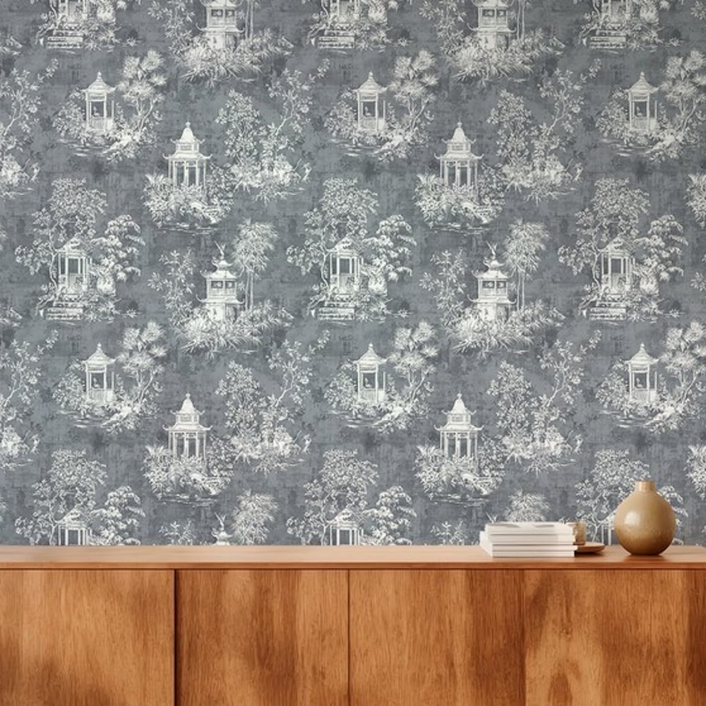 Yannick Grey - Wallpaper - Grey - Hallway - Tree - September - Non-Woven