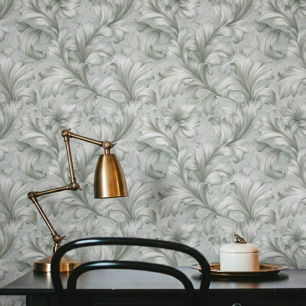 Petrus Green - Wallpaper - Green - Office - Leaf - September - Non-Woven
