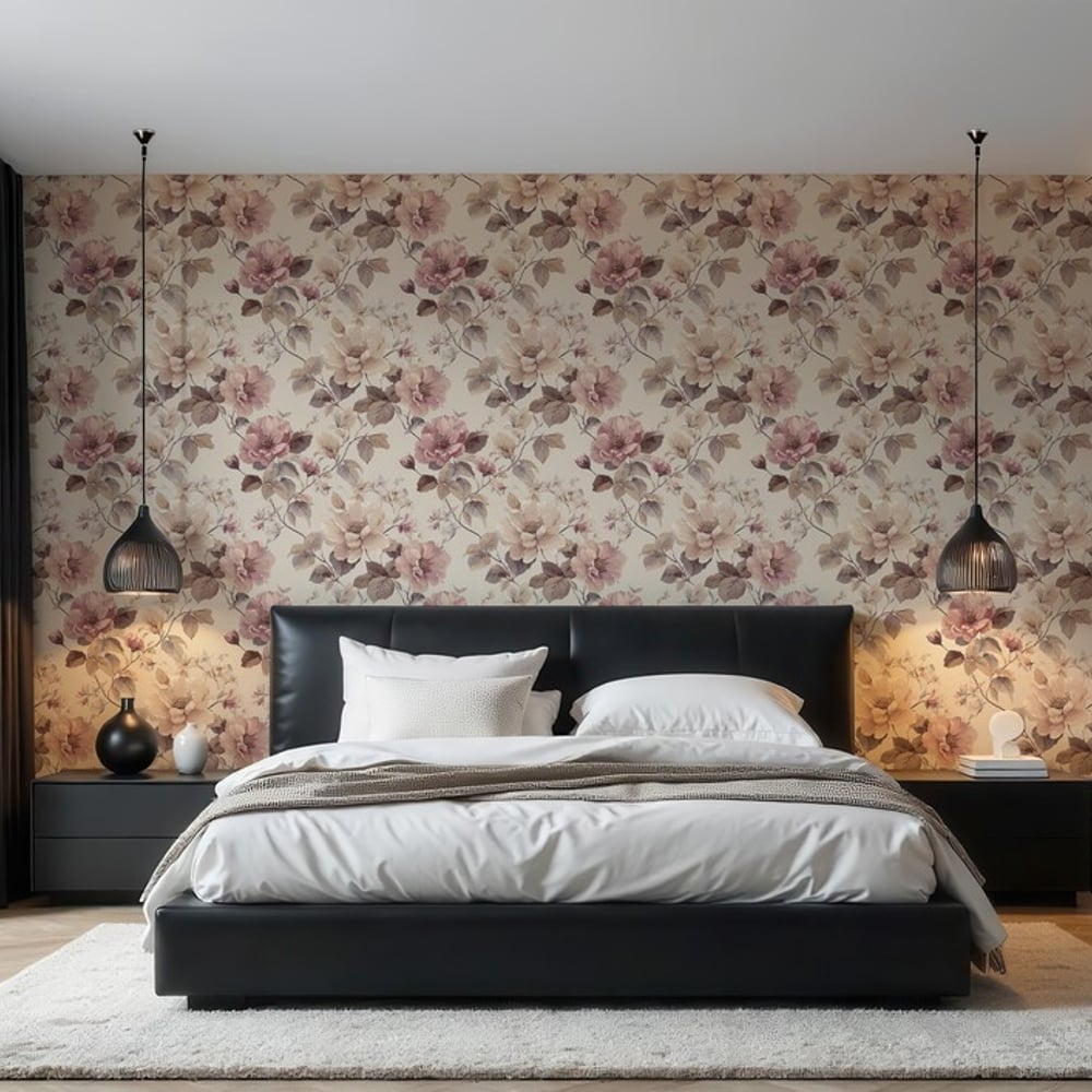 Martina Pink - Papiers peints - Rose - Chambre - Floral - September - Intissé