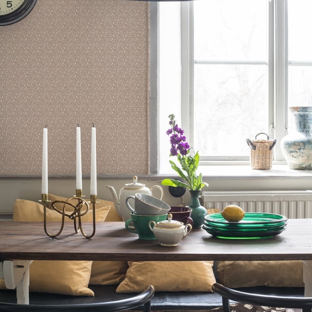 Ella Brown miniature - Papiers peints - Marron - Cuisine - Floral - Wallpassion - Intissé