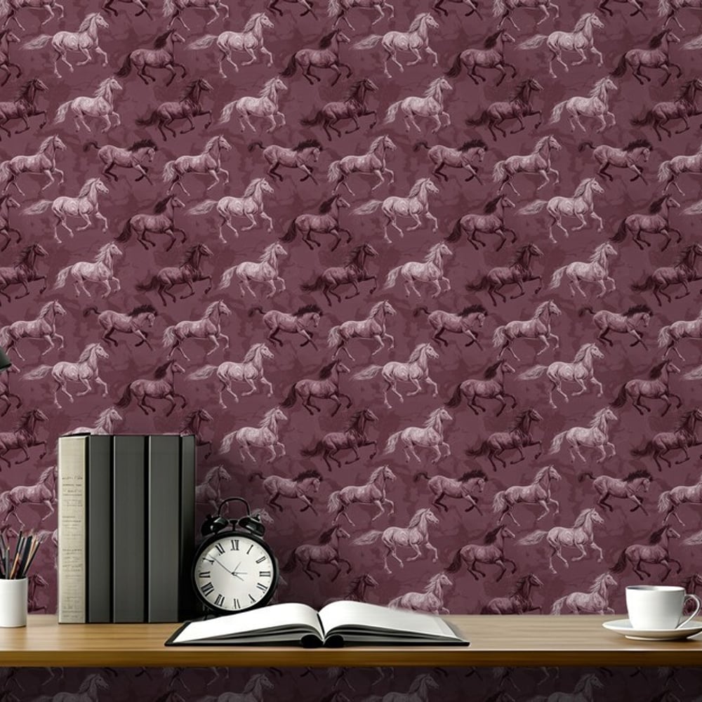 Tyson Pink - Wallpaper - Pink - Office - Animal - in between - Non-Woven