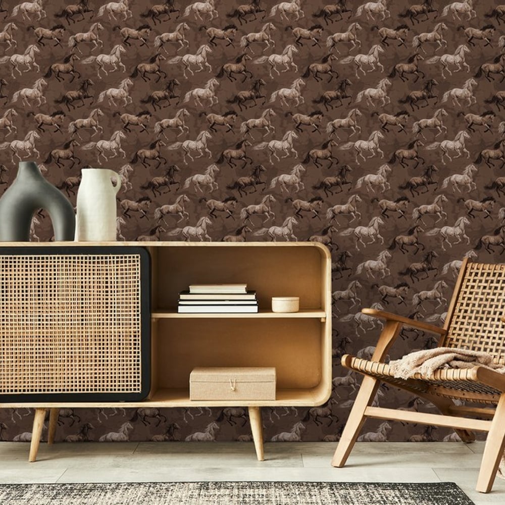 Tyson Brown - Wallpaper - Brown - Living room - Animal - in between - Non-Woven