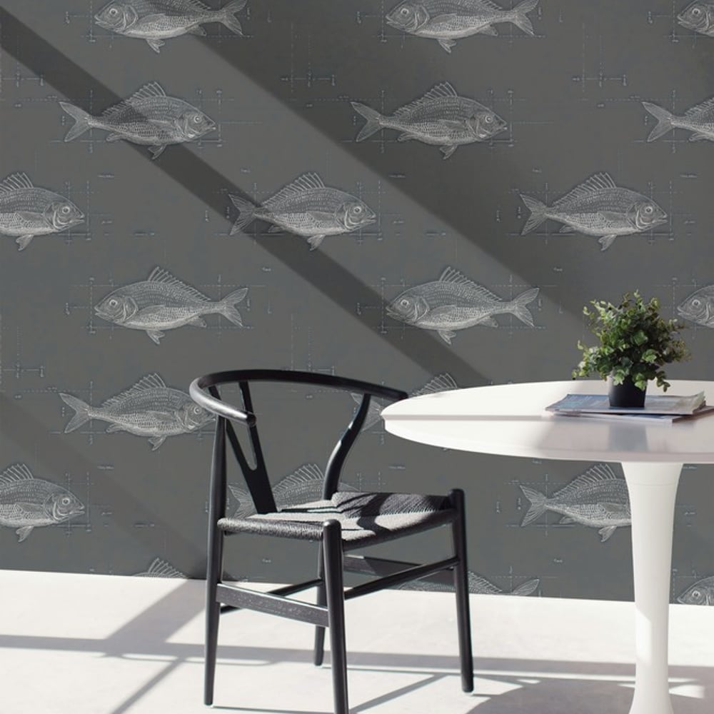 Amund Grey - Papiers peints - Gris - Cuisine - Marin - in between - Intissé