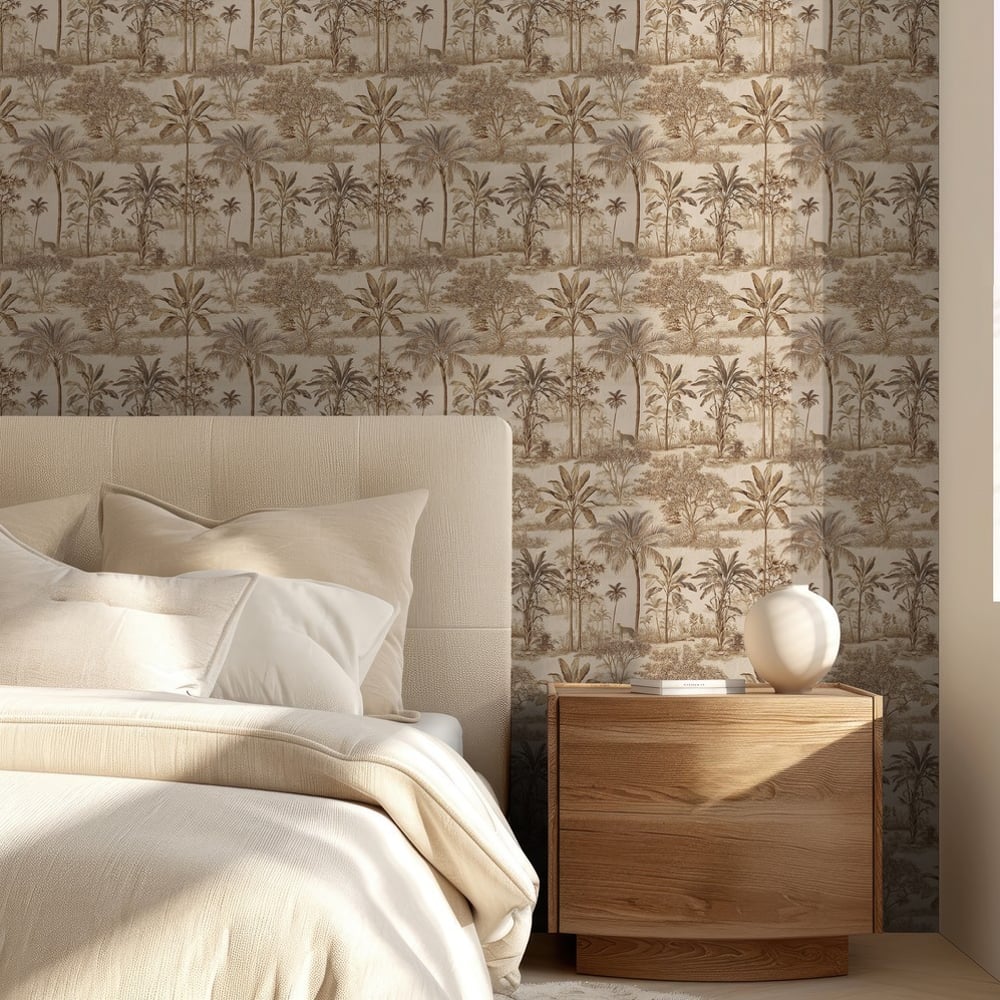 Burundi Brown - Tapet - Brun - Soveværelse - Dyr - September - Non-Woven