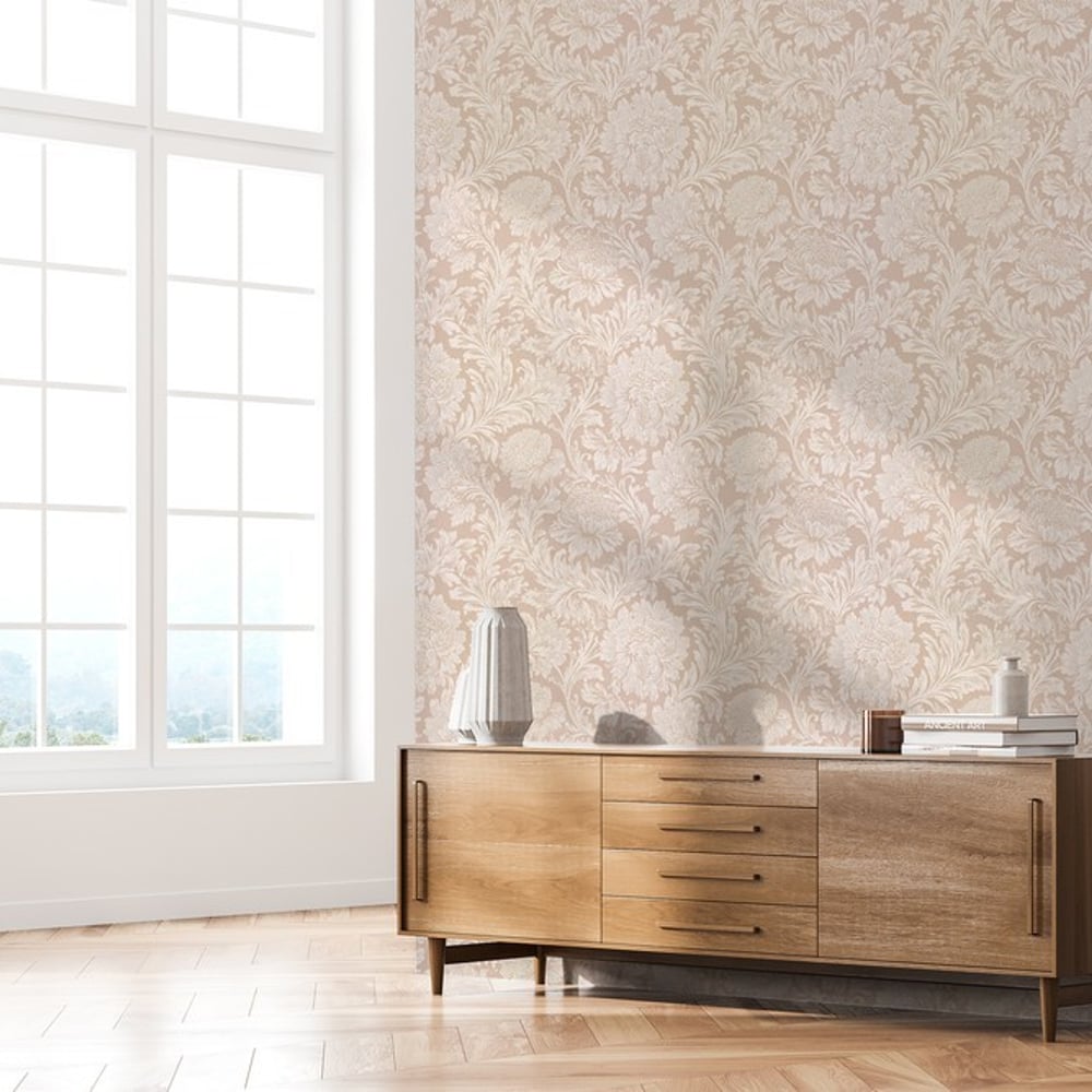 Abigail Beige - Tapet - Beige - Entré - Blomstret - September - Non-Woven