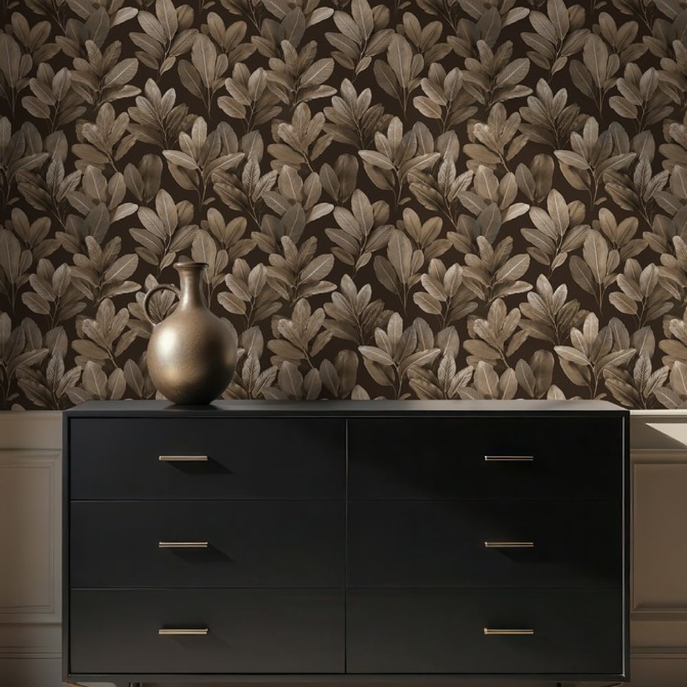 Zachary Beige - Papiers peints - Beige - Bureau - Feuille - Blue Monkey - Intissé