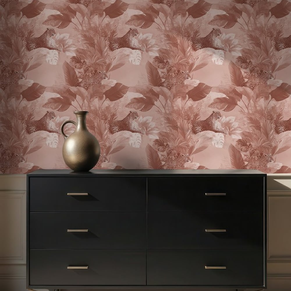 Pantanal Brown - Wallpaper - Brown - Bedroom - Animal - Blue Monkey - Non-Woven