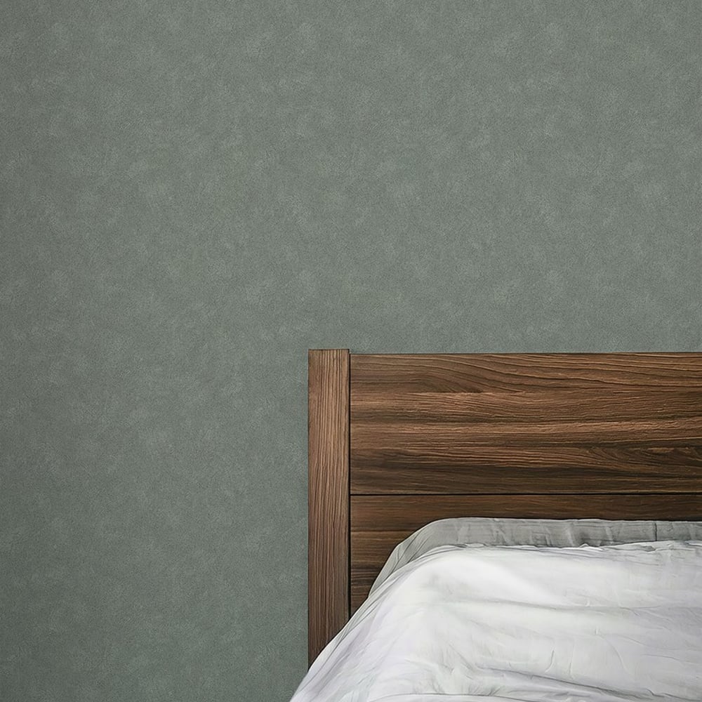 Enduit Green/Gray - Papiers peints - Gris - Chambre - Couleur unie - Studio Surface - Intissé