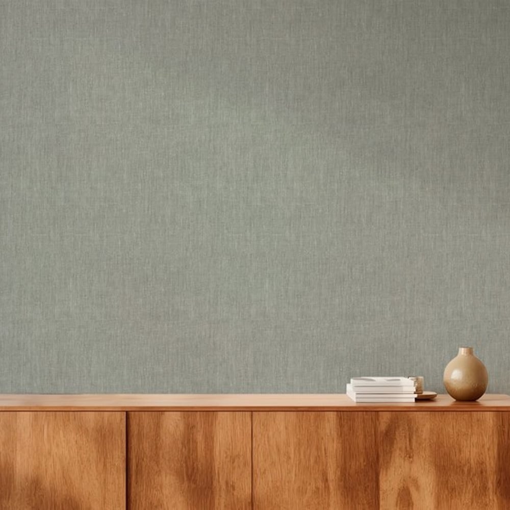 Linnedvæv Gray - Tapet - Grå - Stue - Tekstilimitation - Studio Surface - Non-Woven