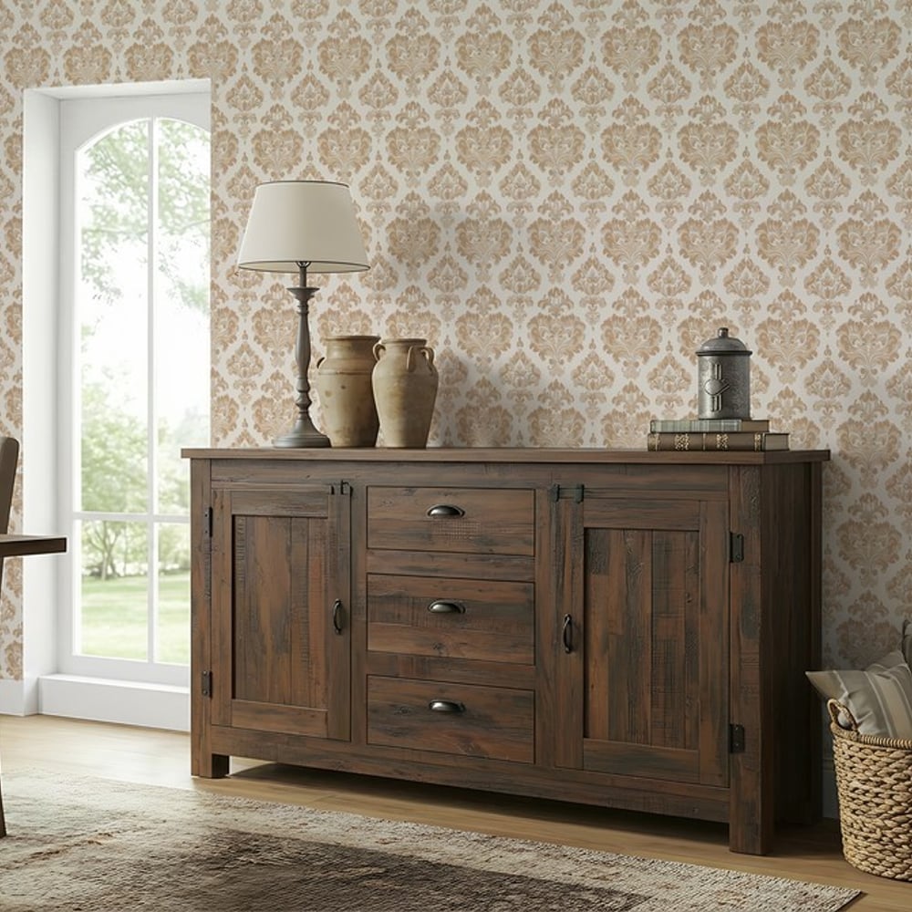Kullersta Beige - Papiers peints - Beige - Salon - Graphique - Scandza - Intissé
