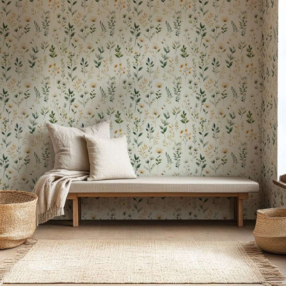 Carol Green - Papiers peints - Vert - Entrée - Floral - Scandza - Intissé