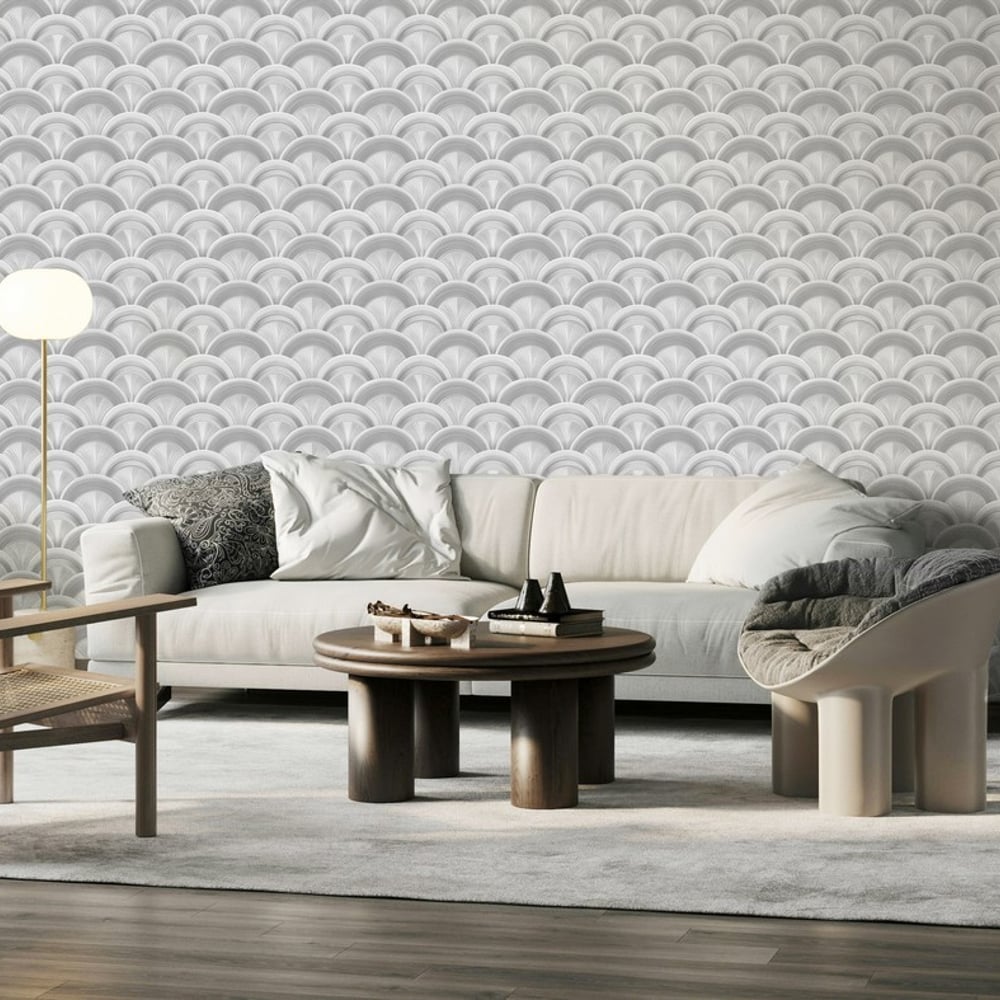 Fabian Grey - Papiers peints - Gris - Salon - Graphique - Palette - Intissé