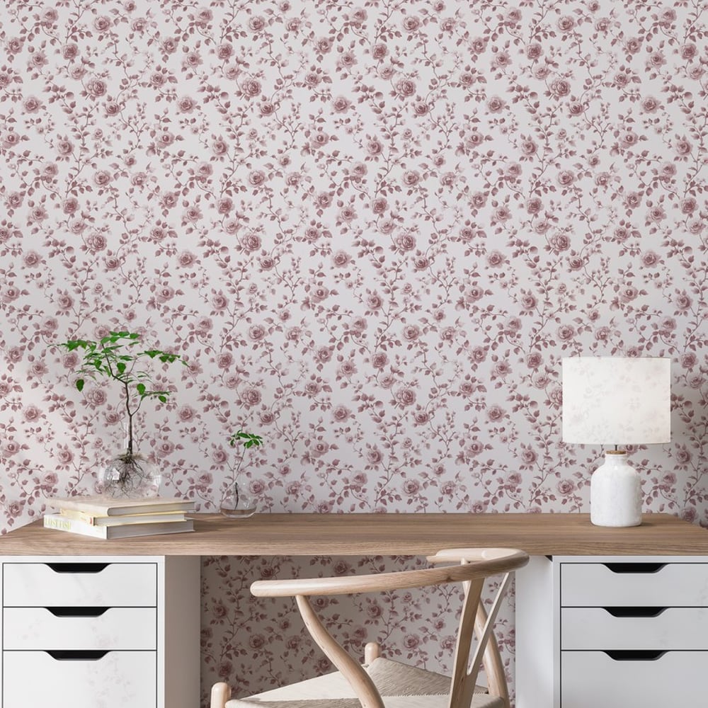 Laila Yellow - Papiers peints - Jaune - Bureau - Floral - Palette - Intissé