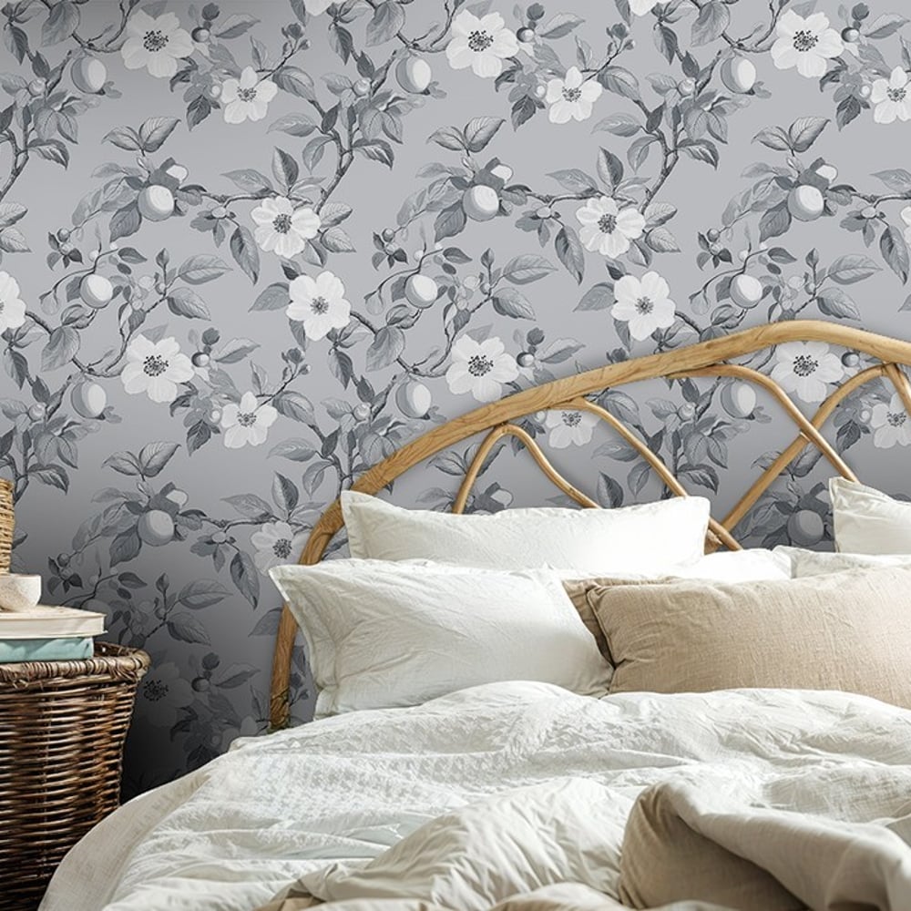 Anette Blue - Tapetit - Sininen - Makuuhuone - Hedelmä - Palette - Non-Woven
