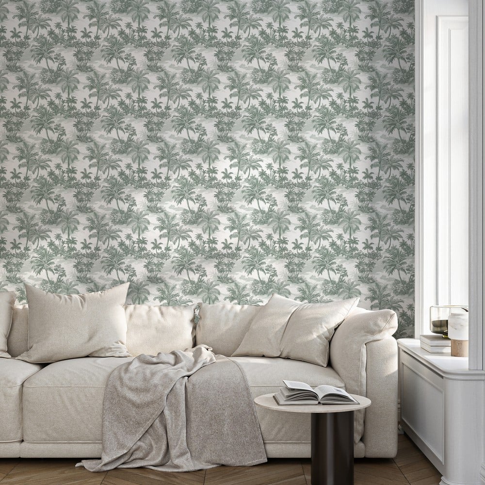 Enzo Green - Papiers peints - Vert - Salon - Arbre - Palette - Intissé