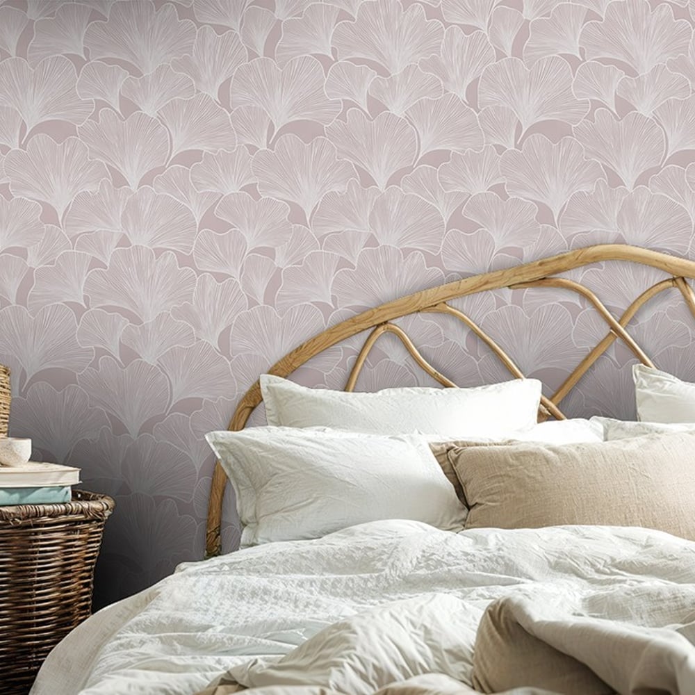 Gusten Pink - Papiers peints - Rose - Chambre - Graphique - Palette - Intissé