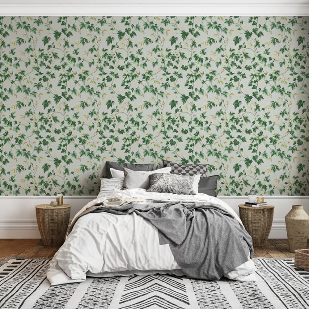 Felix Green - Papiers peints - Vert - Chambre - Feuille - Palette - Intissé