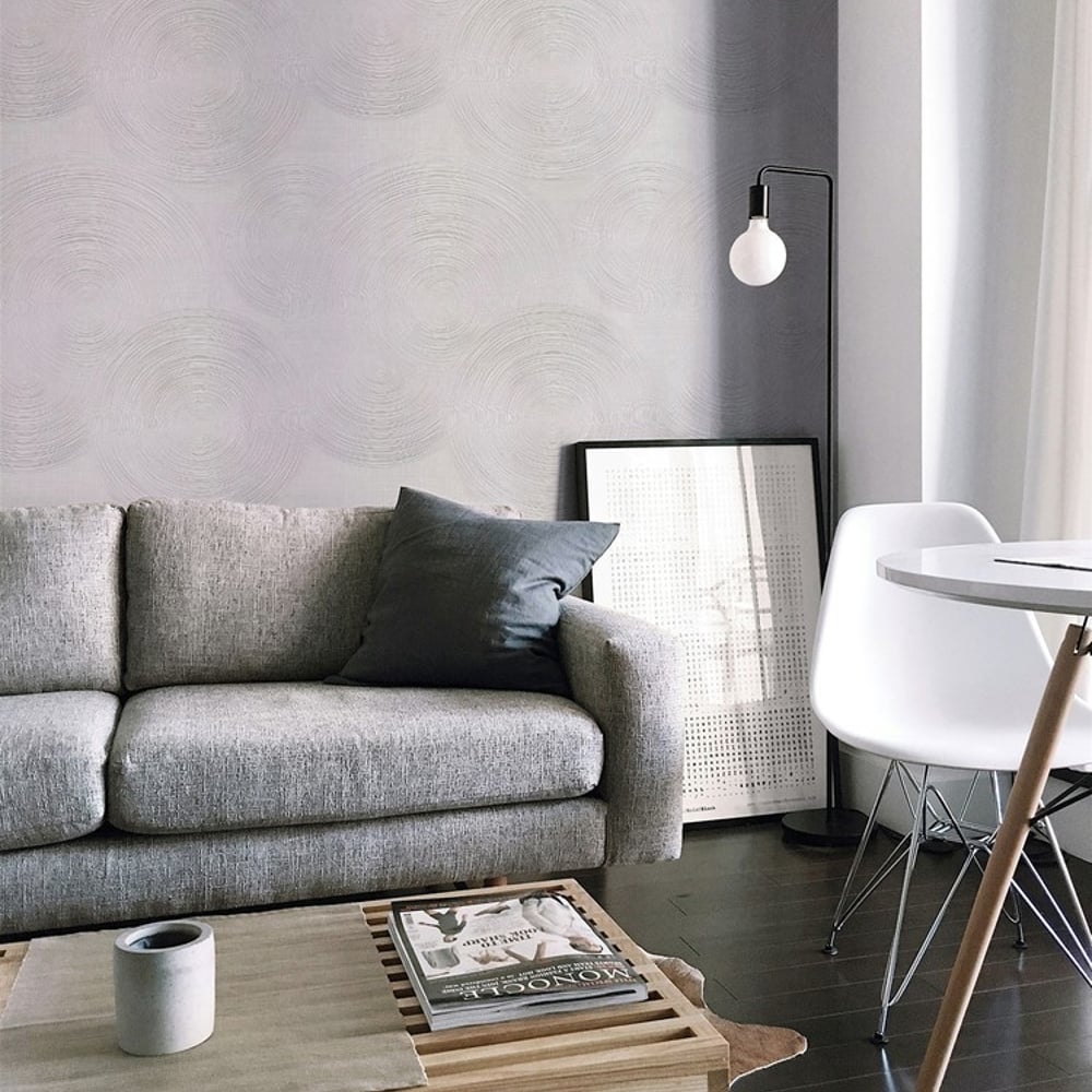 Elis Grey - Papiers peints - Gris - Salon - Graphique - Palette - Intissé