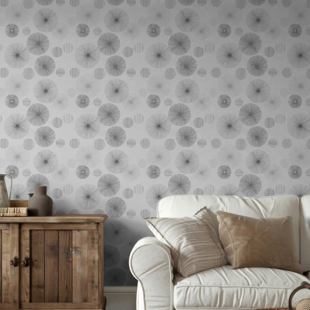 Tage Grey - Papiers peints - Gris - Salon - Graphique - Palette - Intissé
