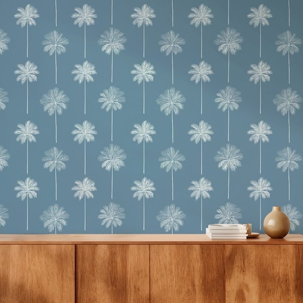 Leonardo Blue - Papiers peints - Bleu - Cuisine - Arbre - Palette - Intissé