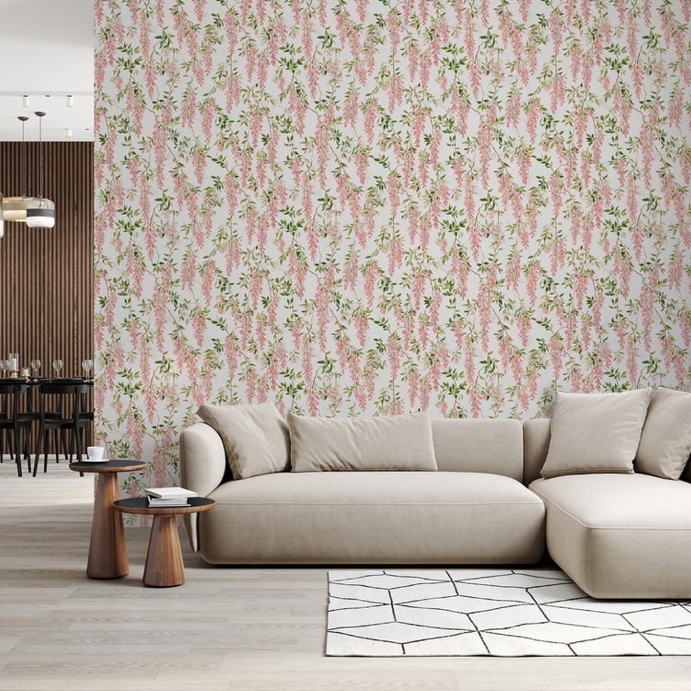Grimstorp Pink - Papiers peints - Rose - Salon - Floral - Palette - Intissé