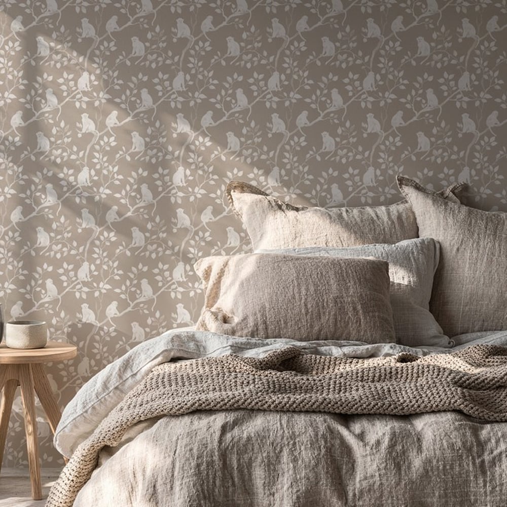 Malik Beige - Papiers peints - Beige - Chambre - Animal - Palette - Intissé