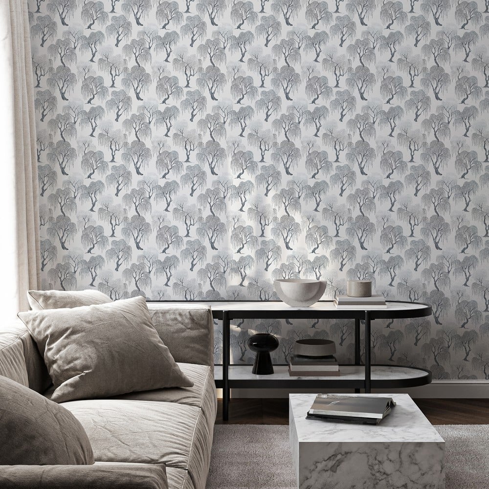 Peter Grey - Papiers peints - Gris - Salon - Arbre - Palette - Intissé