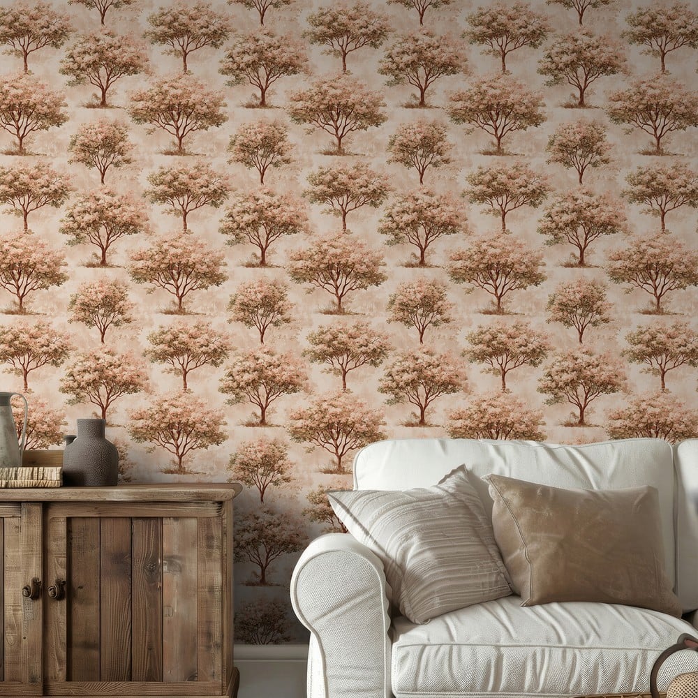 Gabriel Beige - Papiers peints - Beige - Salon - Arbre - Palette - Intissé