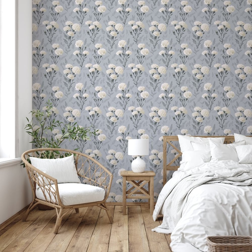Anabel Grey - Tapetit - Harmaa - Makuuhuone - Kukkakuvioinen - Palette - Non-Woven