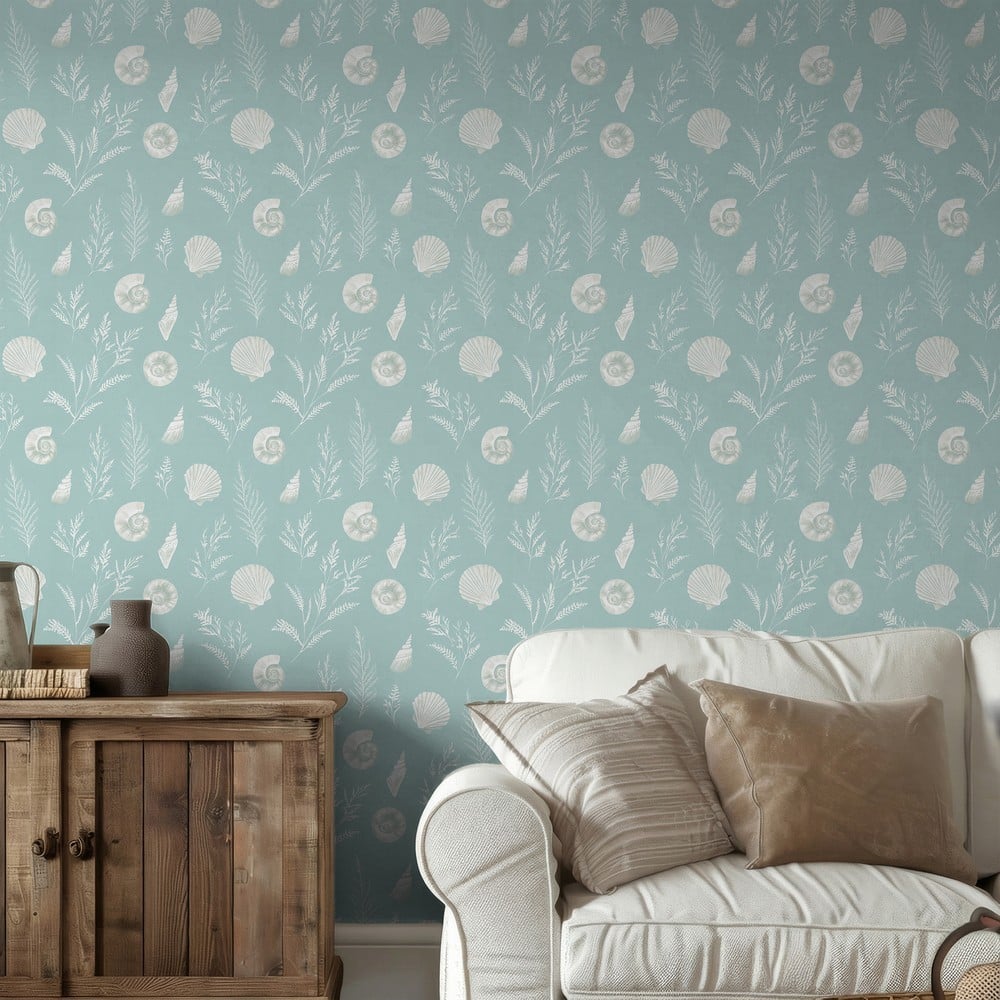 Klara Mint - Papiers peints - Vert - Salon - Marin - Palette - Intissé