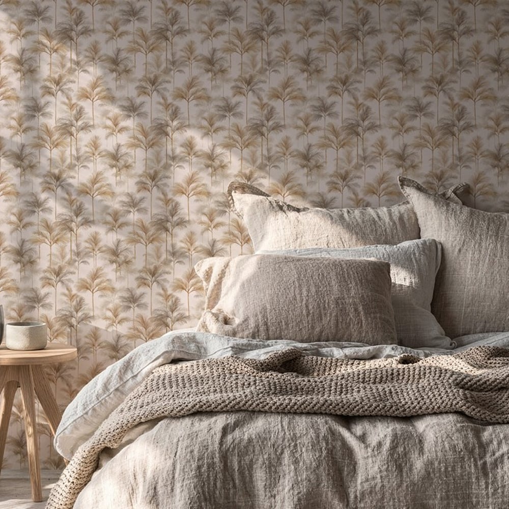Esperanza Beige - Papiers peints - Beige - Chambre - Arbre - Palette - Intissé