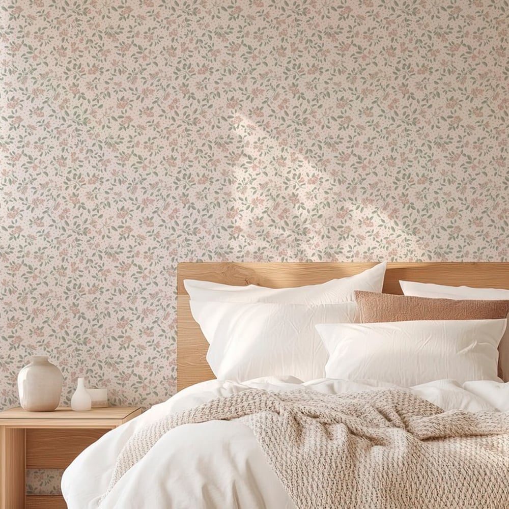 Branches in Bloom White - Papiers peints - Blanc - Chambre - Floral - Wallpassion - Intissé