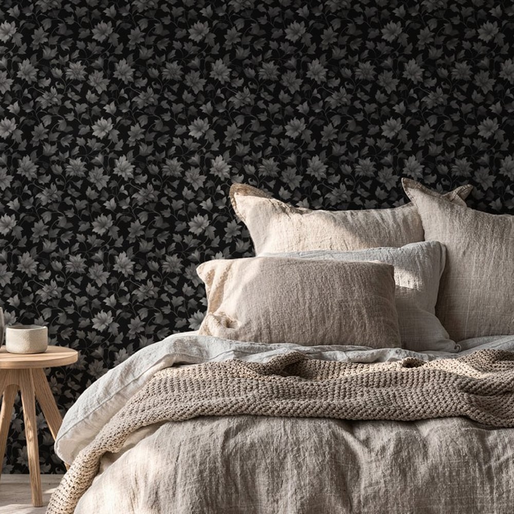 Alexander Grey - Tapet - Grå - Soveværelse - Blomstret - Wallpassion - Non-Woven
