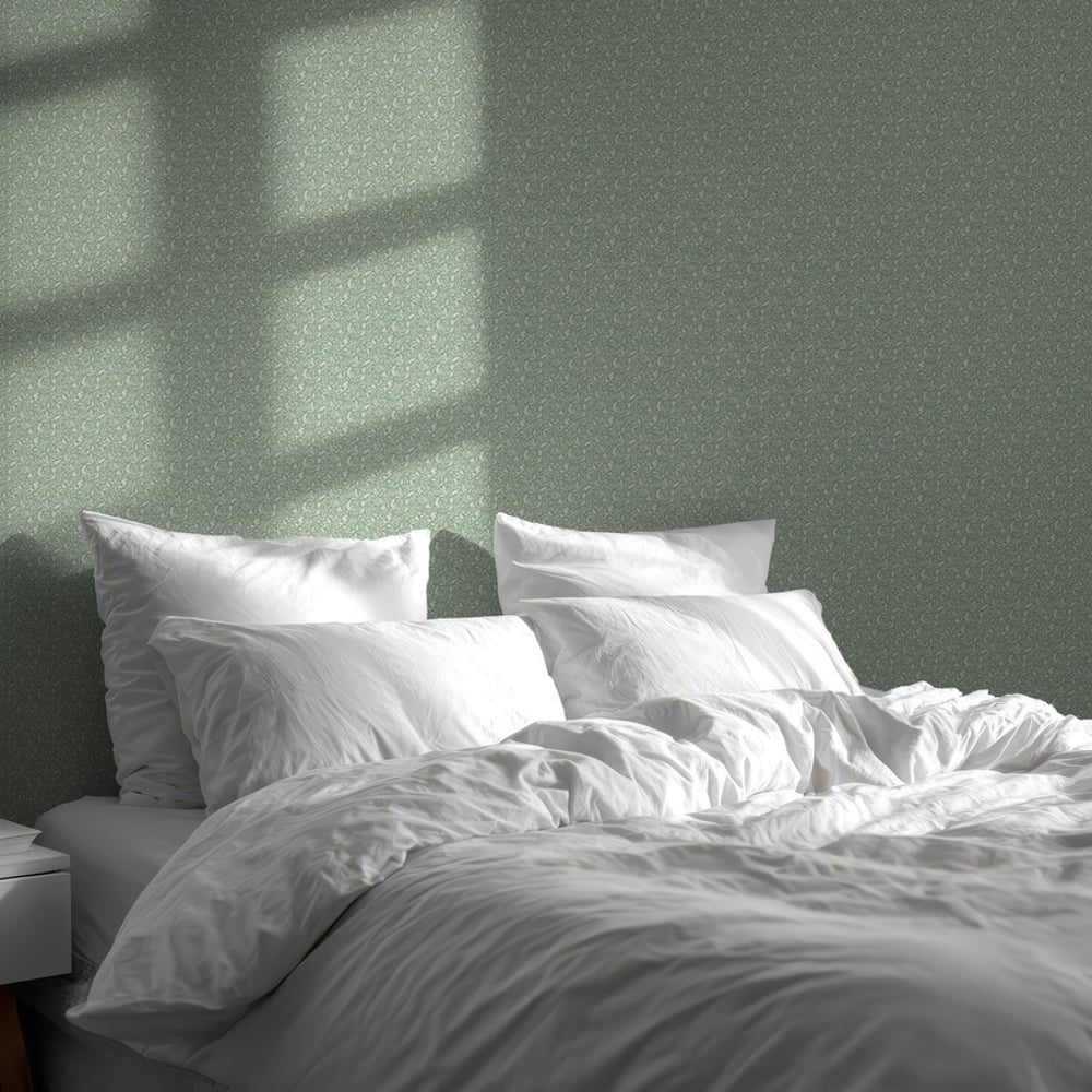 Ella Green miniature - Papiers peints - Vert - Chambre - Floral - Wallpassion - Intissé