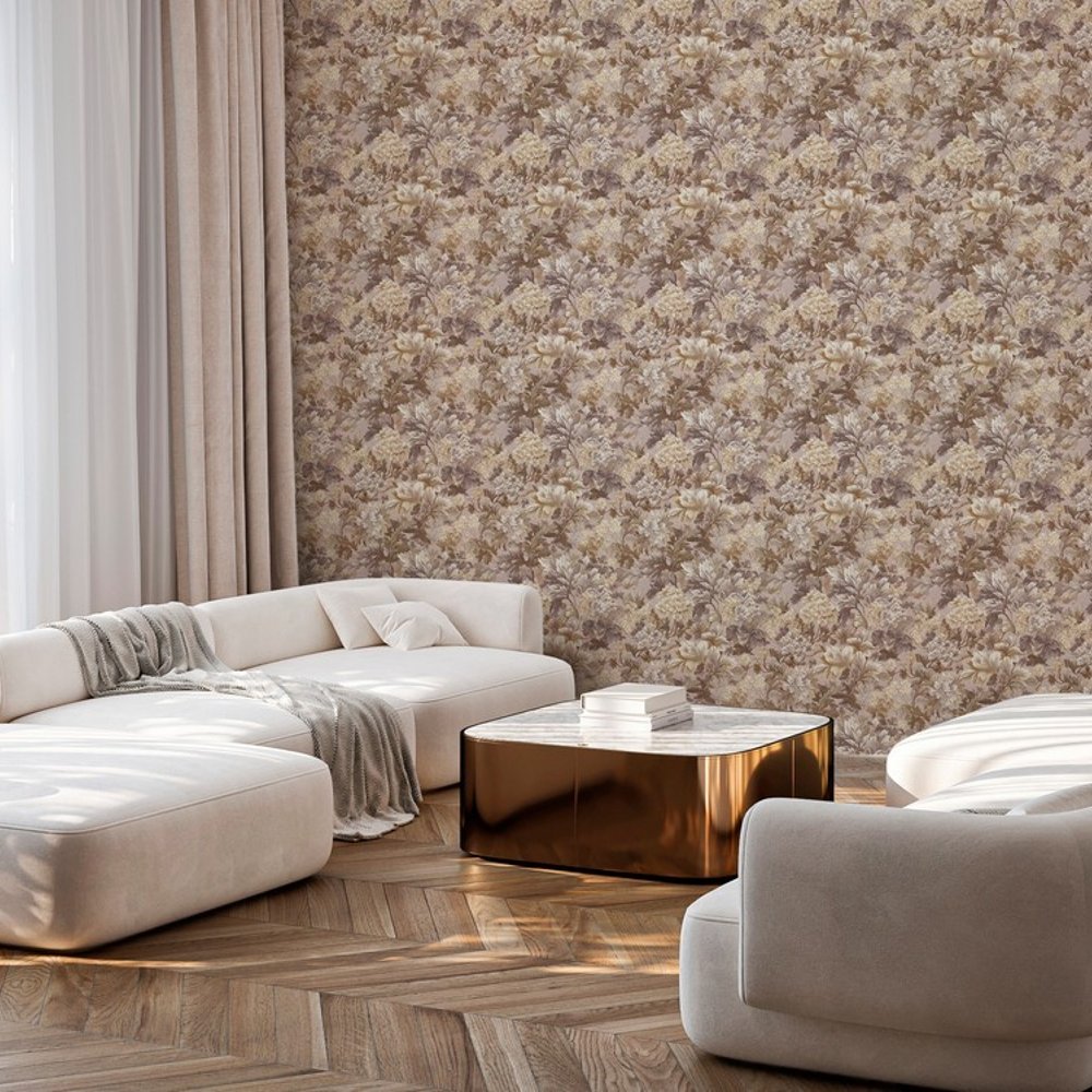 Karsten Beige - Papiers peints - Beige - Salon - Floral - September - Intissé