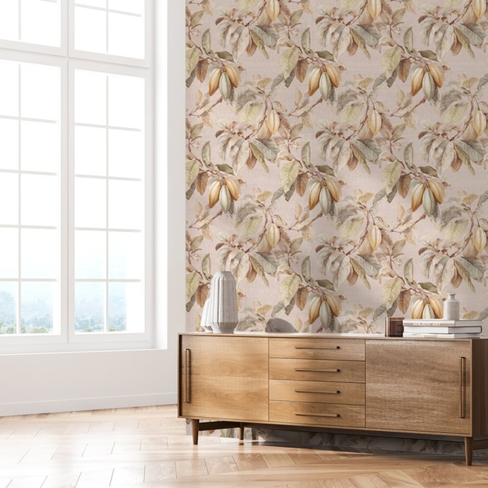 Taylor Beige - Wallpaper - Beige - Hallway - Floral - September - Non-Woven