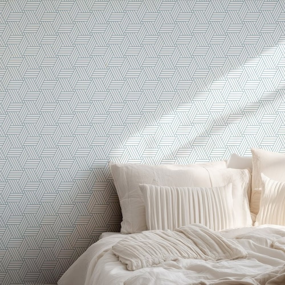 Magnus Blue - Papiers peints - Bleu - Chambre - Graphique - Palette - Intissé