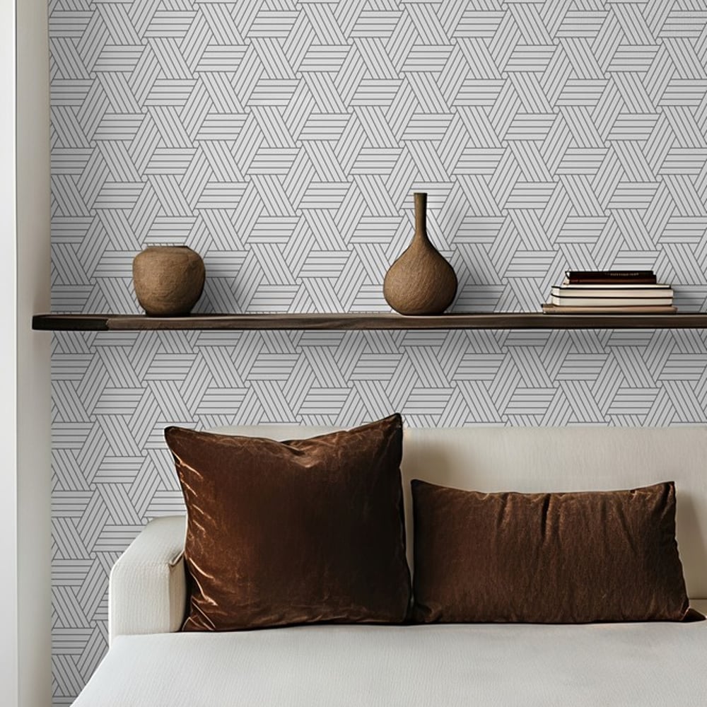 Magnus Grey - Papiers peints - Gris - Salon - Graphique - Palette - Intissé