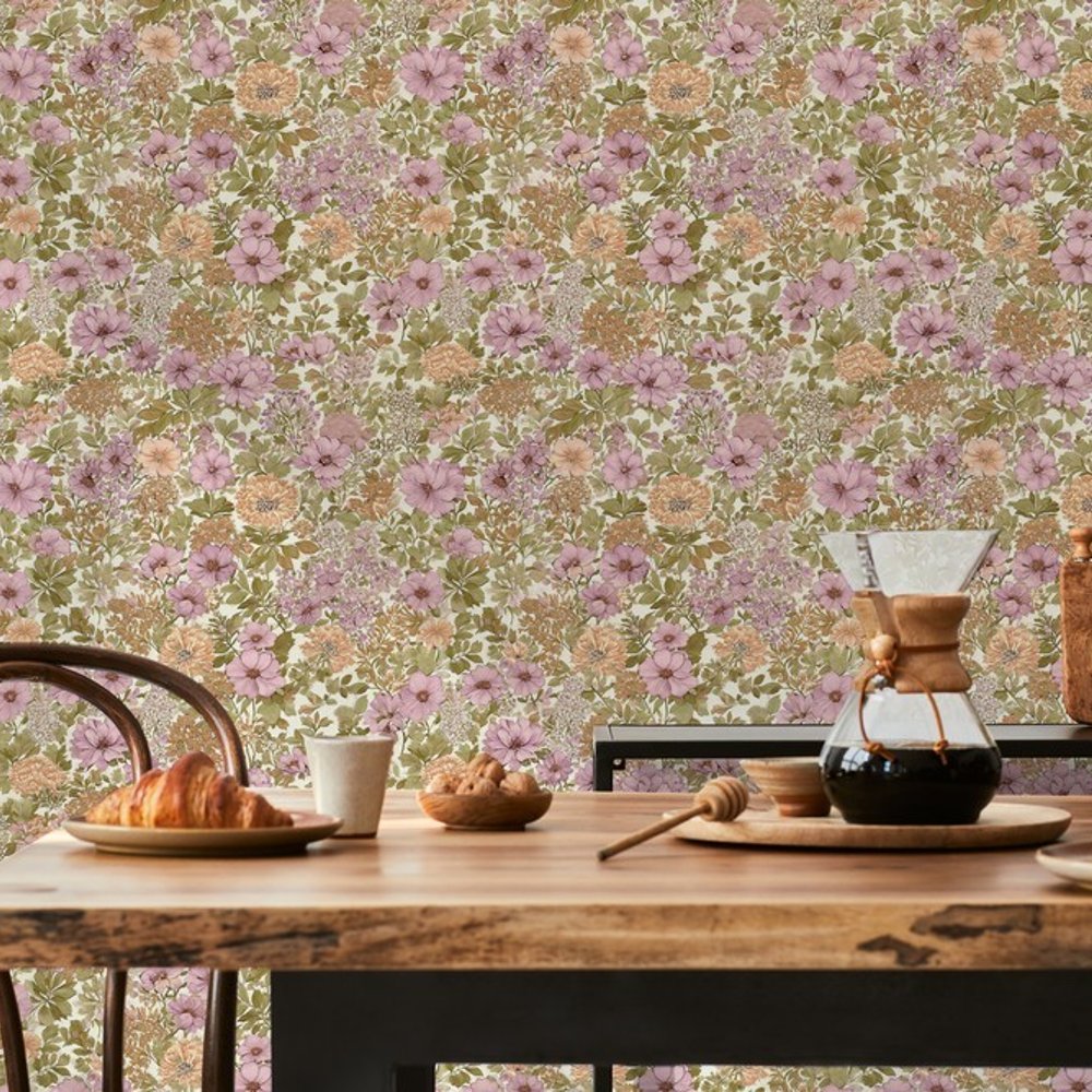 Ilse Green - Papiers peints - Vert - Salon - Floral - Scandza - Intissé